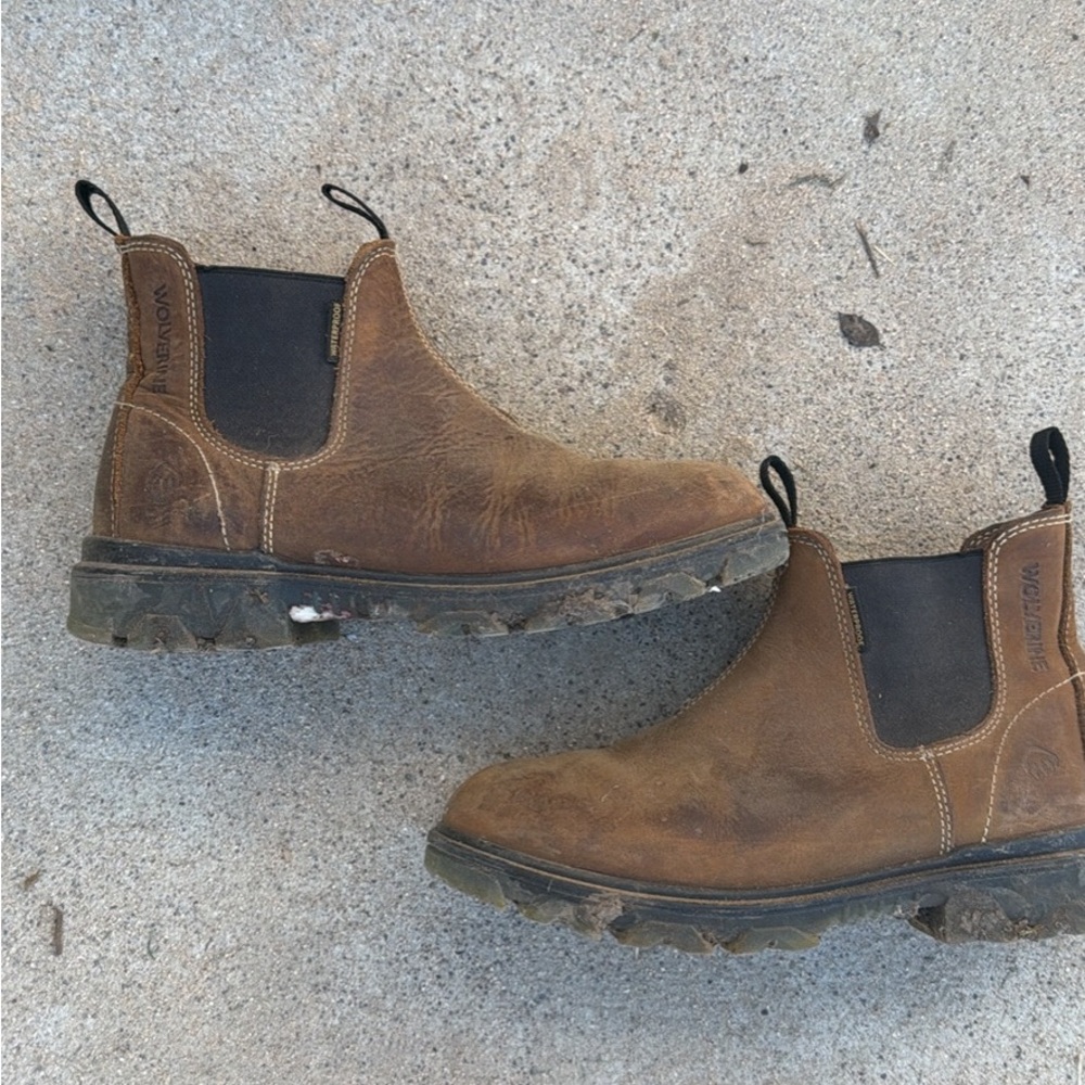 Women’s  Brown Leather Work Chelsea Boots - Wolverine